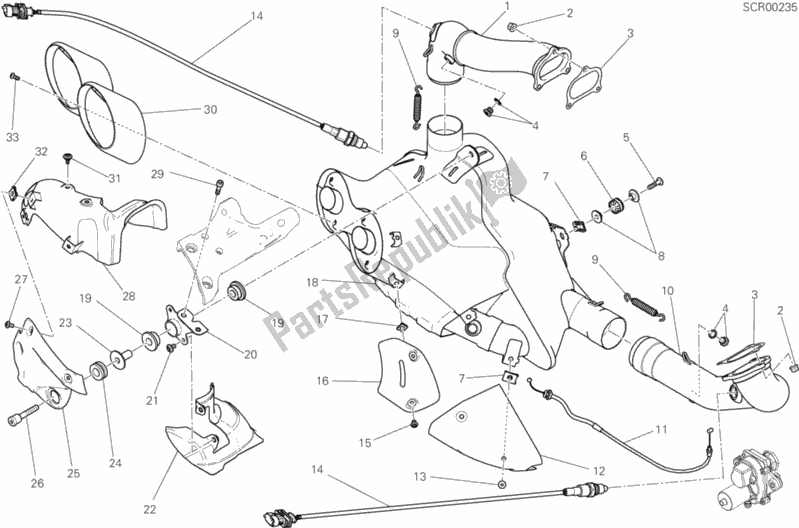Tutte le parti per il Impianto Di Scarico del Ducati Diavel Xdiavel USA 1260 2016